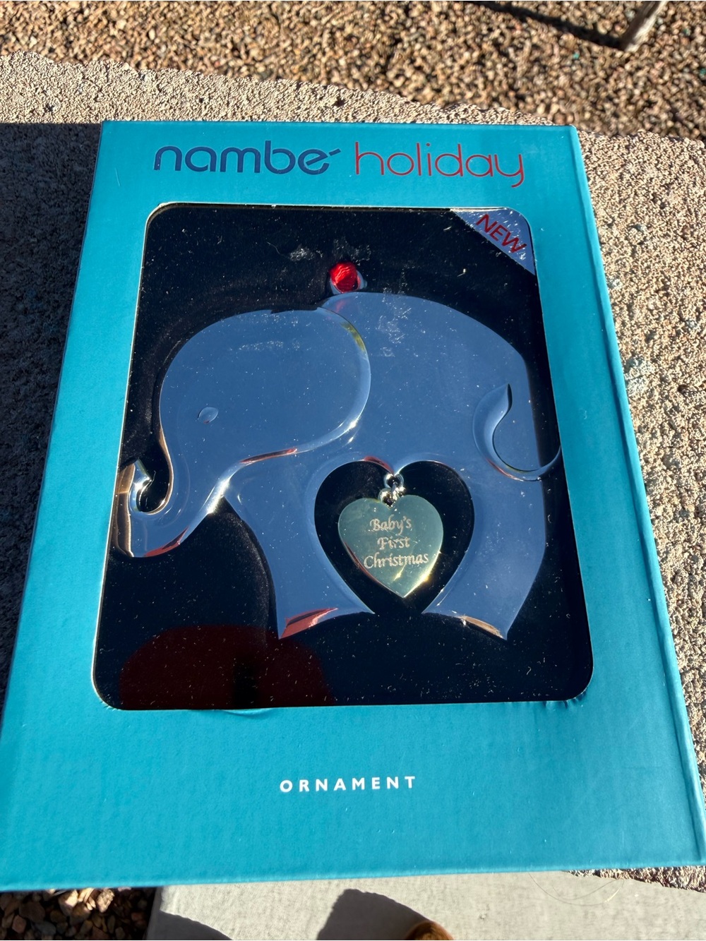 Nambé Holiday 2023 Baby’s First Christmas Elephant Ornament (MT1702)
